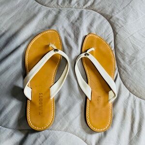 Talbots White and Tan Women's Sandals